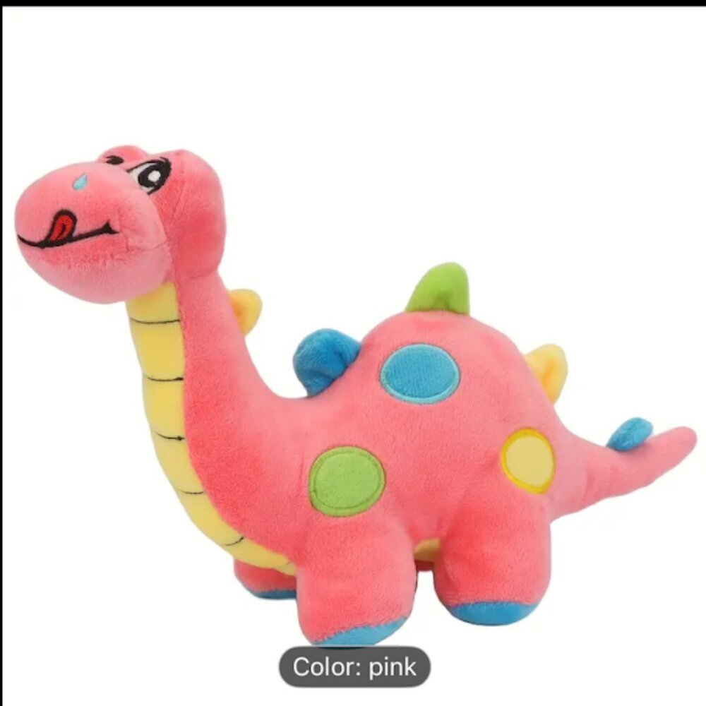 Dinosaur Plush PINK & Colorful 12" Stuffed Dinosaur Toy All Ages NWT